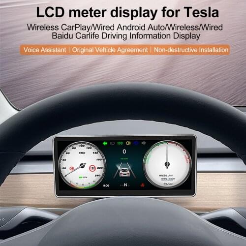 Car LCD Digital Dashboard Panel for Tesla Model 3 HD Digital Display Speedometer Board Speed Meter Driver Panel Gauges Monitor
