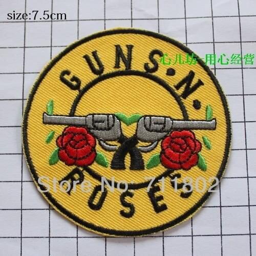 Guns N' Roses Iron on patches embroidery fabric Music Band Patch jacket jeans applique Rock Punk biker Badge wholesale