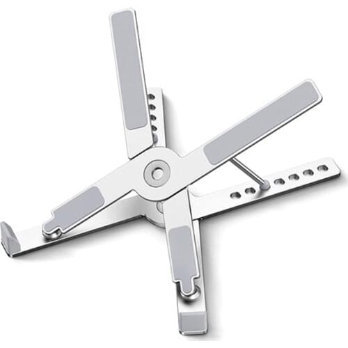 2021 New Sturdy Aluminum Laptop Riser Adjustable Multi-Angle Folding Stand for 10-17in Laptops Hoder Cooling Helper