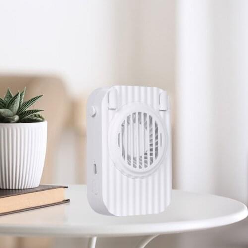 Hanging Neck Fan Wearable Adjustable Lanyard Battery Operated USB Handheld or Desktop Air Conditioning Cooling