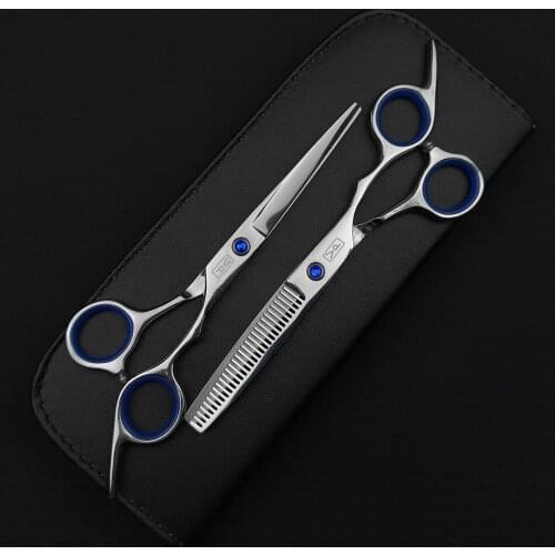 6" JP 440C Stainless Professional Barber Straight Scissors Thinning Shears Hairdressing Scissors Hair Scissors Barbershop Set