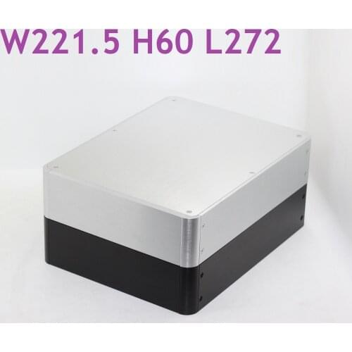 Size (mm) : W221.5 H60 L272 2106H Full Aluminum Amplifier Case Preamp AMP Box DAC Chassis PSU Chassis