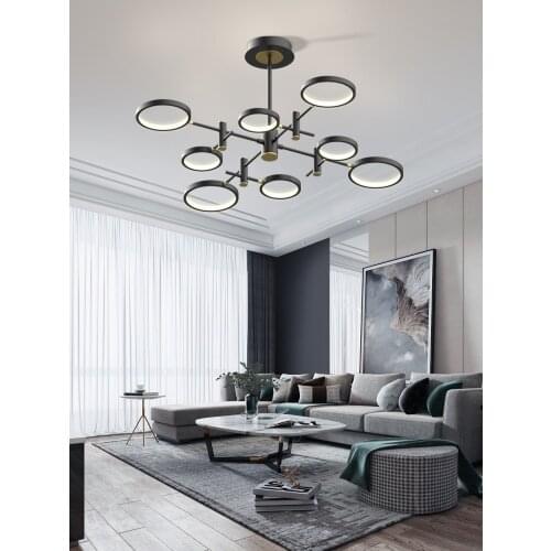 Modern Minimalist Living Room Chandelier Light Luxury New Restaurant Lighting Whole House Combination Package Nordic Lamps