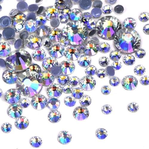 2028 Crystal Moon Night Hotfix Rhinestones Moonlight Flatback Crystal Hot Fix Stones Strass Glitter For Needlework Clothes B4068