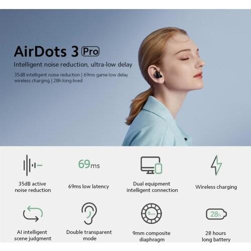TWS Earphone Wireless Earbuds In-Ear Headphones For Redmi AirDots 3 Pro Bluetooth-compatible 5.2 Noise Cancellation Headset