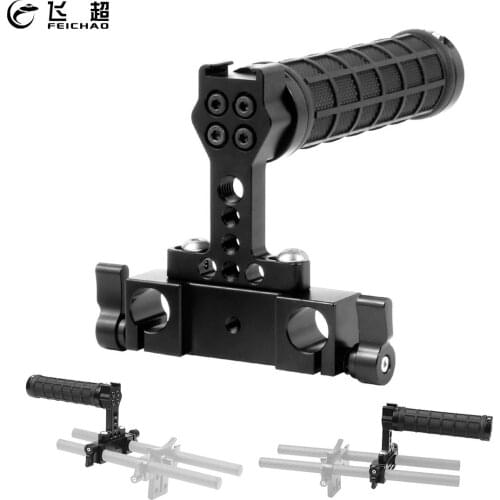 FEICHAO Universal Camera Cage Top Handle Hand Grip Cold Shoe Cheese Mount Rod Clamp 1/4 3/8 15mm Rod Clamp DSLR Rig Many Types