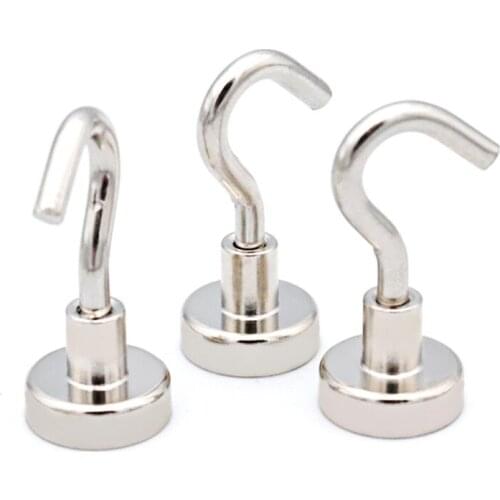 6 Pieces Of Powerful Magnetic Hook Hanger Hanging Duty Hanger Wall Hanging Door Hook Household Kitchen Key Coat Hook