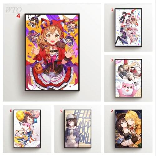 BanG Dream! Misaki Kokoro Wall Poster Anime Posters Canvas Painting Wall Decor Posters Wall Art Picture Room Decor Home Decor