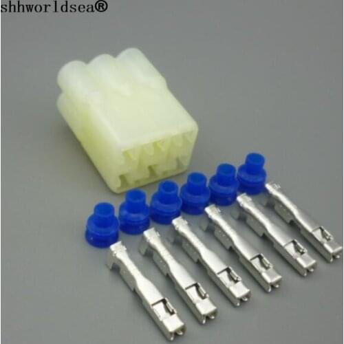 Worldgolden 2.2mm 6 Pin/way female Auto sensor plug,Car waterproof electrical connector with seals 6180-6181