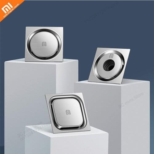 Youpin mijia squirting floor drain 304 stainless steel 7.5mm slot anti-blocking floor drain for kitchen washing machine bathroom