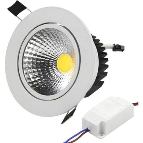 Dimmable 3W 6W 9W COB LED Spot light led ceiling lamp Recessed led downlight cob 110V 220V home luminaire