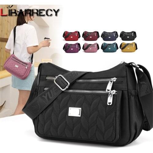 2021 New Ladies Shoulder Bag High Quality Nylon Summer Women Messenger Bags Solid Color Designer Womens Wallet Bolsos De Mujer