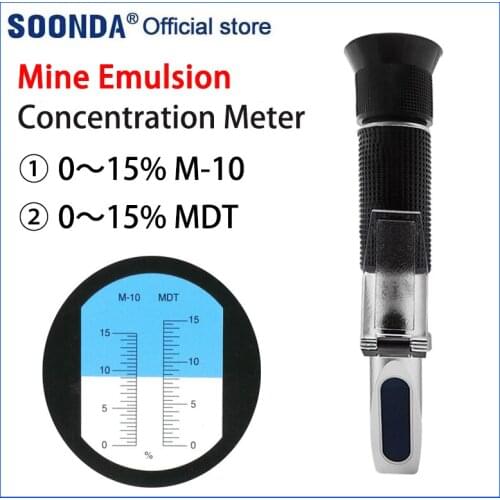 0-15% MDT Mine Emulsion Concentration Meter Tester Measuring Instruments Tools Devices 0-15% M-10 Emulsion Oil Refractometer
