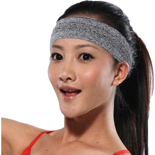 1PCS Sweatbands Headband Grip Tennis Basketball Yoga Running Sports Fitness Sweat Hair Sweatband Elastic Anti Slip Gel Head Band