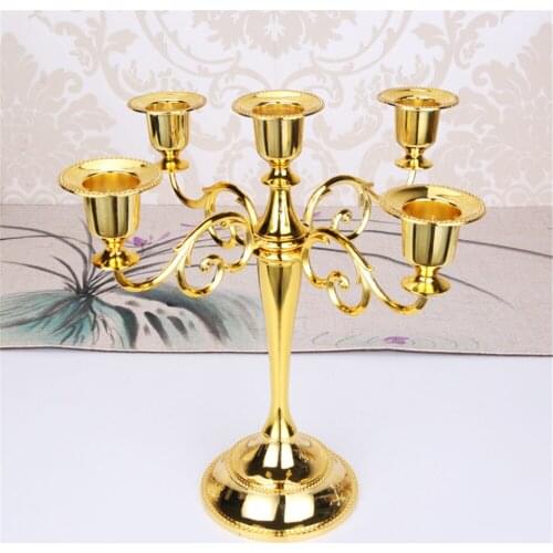 3-Arms 5-Arms Candlestick Holders Tall Candle Holder Wedding Event Candelabra Candle Stand Gold Silver Black Hotel Home Decor
