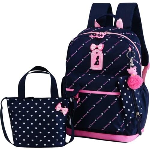 3pcs/set Children School Bag for Girls Kids School Bags Printing Girl School Backpack Cute Children Princess Backpack Schoolbag