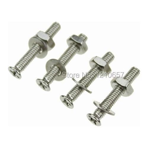 50pcs Lot M2.5X16mm Stainless Silver Steel Screw Fixer For 30x10mm Fan