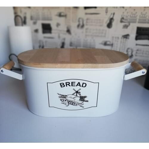 Arrita Home White Country Style Cutting Tahtalı Metal Breadstuff