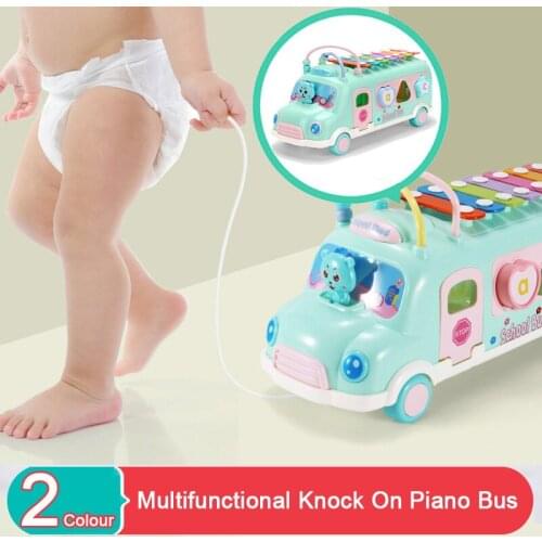Bus Car Music Instrument Toy For Children From 1-3 Age Kids Education Toddler Development Mobile Educational Toy For Baby