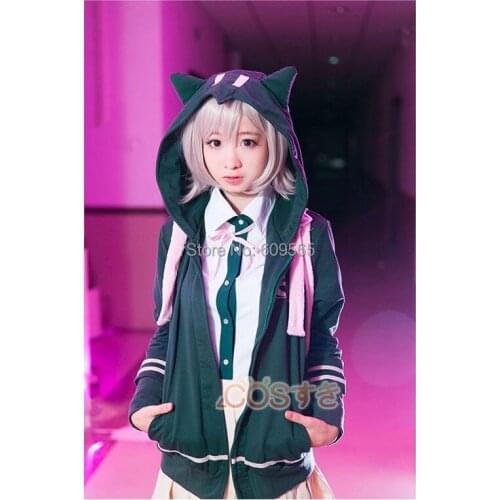Free Shipping! Daily Cos Danganronpa: Trigger Happy Havoc Chiaki Nanami Cosplay Clothing womens Full Package Post Spot