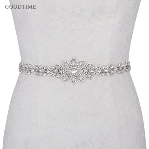 Noble Rhinestones Wedding Belt Sash Silver Diamond Crystal Bridal Belt For Wedding Gown Decoration Women Girl Party Dress Up