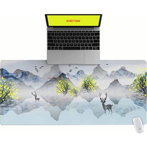 Large XXL Office Computer Desk Mat Table Keyboard Big Mouse Pad Elk Pattern Laptop Cushion Desk Non-slip Mat Gamer Mousepad Mat