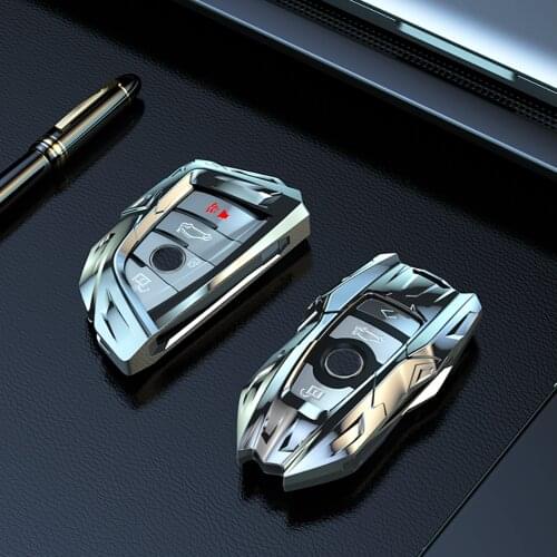 Unique Mecha Appearance Zinc Alloy Car Key Case Shell For BMW X5 F15 X6 F16 G30 7 1 2 5 Series G11 X1 X5 F48 218i