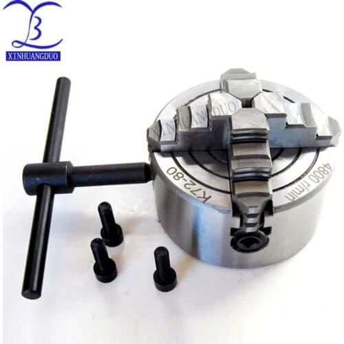 Four jaws chucks K72-80 series Four-jaw independent chuck machines tools lathe chuck 80mm Welding Positioner Accessories