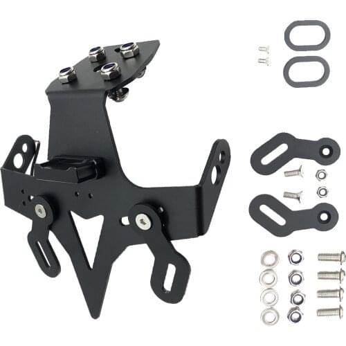 License Plate Frame Holder Black Fender Bracket Tail Light Bracket Kit Motorbike Parts for Kawasaki ZX25R 20-21 for Show Plates