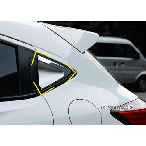 For Honda HRV HR-V Vezel 2019 2020 Car body cover detector trims ABS chrome rear back door bowl sticks lamp frame 2pcs