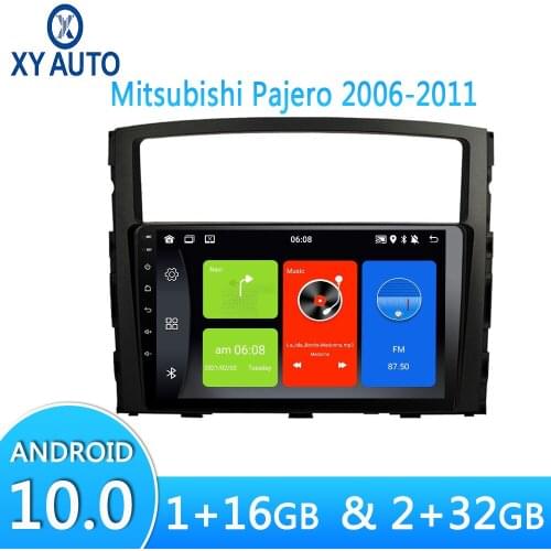 For Mitsubishi Pajero 2006-2011 Android 10.0 Video Player Car GPS Navigation Head Unit Multimedia Car Radio With HD Touch Screen
