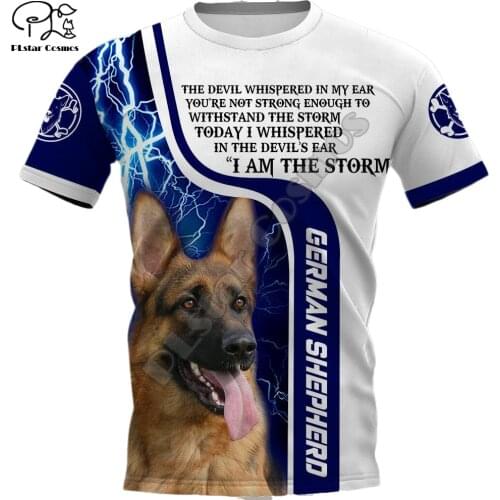 Mens women German Shephero 3d t shirt Summer Dogs Print tshirts tees casual short sleeve tops quick dry harajuku tee