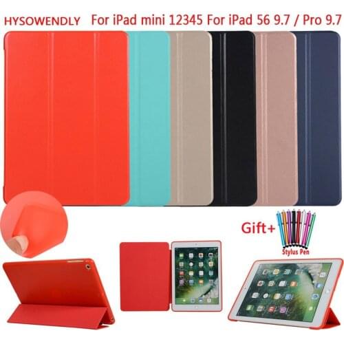 HYSOWENDLY Cases for Apple iPad mini 12345 Litchi Leather Soft TPU Leather Tablet Covers for iPad 56 9.7 For iPad Pro 9.7 Fundas