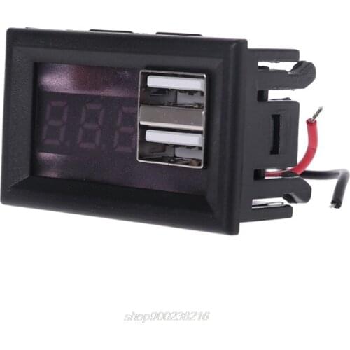 12V Battery Capacity Indicator Voltage Gauge Power Meter with QC 2.0 3.0 Quick Charge USB Output M11 21 Dropshipping