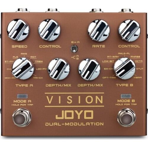 JOYO VISION Electric Guitar Effect Pedal Processor Dual Channel Modulation Digital Pedal Effects Stereo Musical Instruments