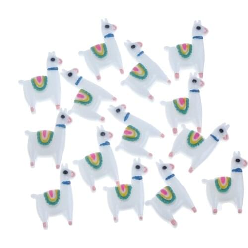 20pcs Mixed Resin Horse Decoration Flatback Cabochon Embellishment For Scrapbook DIY Accessoris