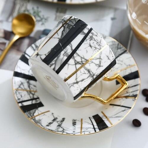 Ceramic mugs saucer high-grade bone china coffee cup saucer set afternoon tea set coffee cup saucer ceramic black tea cups