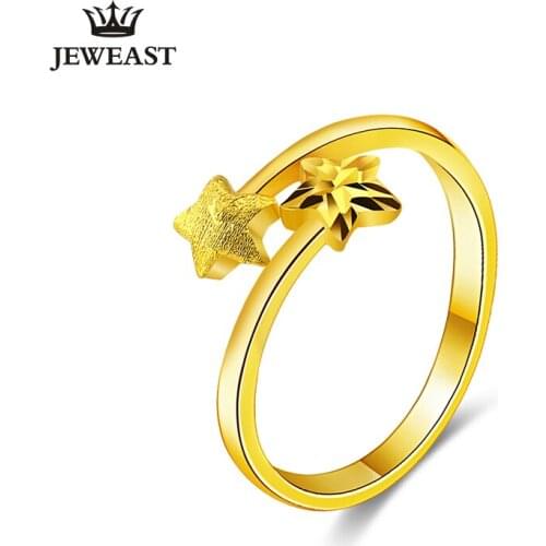BHD 24K Pure Gold Ring Real AU 999 Solid Gold Rings Simple Fashion Star Upscale Trendy Classic Fine Jewelry Hot Sell New 2020