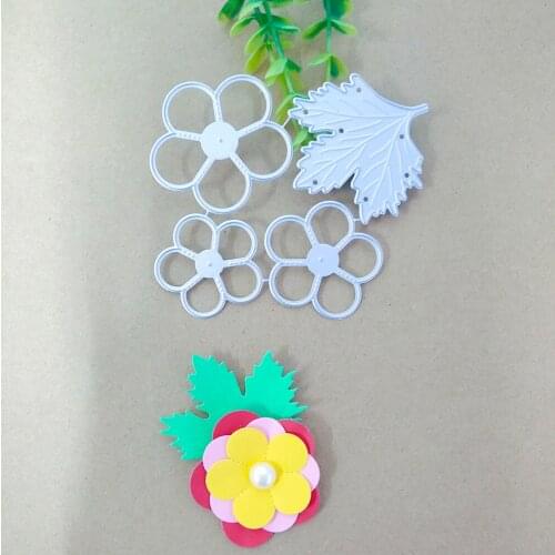Beautiful flowers Maple Leaf Flower combination Decoration Metal cutting Mould clipbook Paper knife Mould stamping Die New Mould