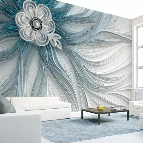 Custom Photo Wall Paper 3D Creative Embossed Striped Lines Modern Fashion 3D Living Room Bedroom TV Background Mural Wallpaper
