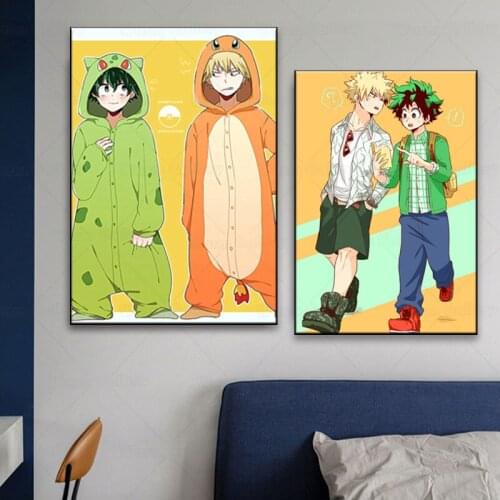 Nordic Style Wall Art Painting Anime Boku No My Hero Academia Poster Living Room Home Decor Art Kids Room Printed Canvas Picture