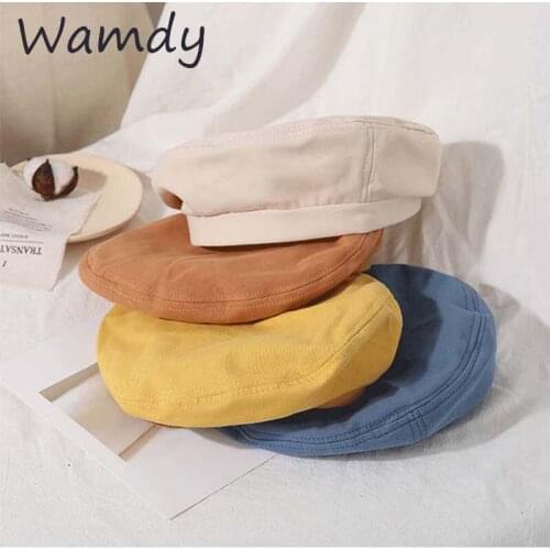 Girl Solid Color Beret French Artist Warm Wool Winter Beanie Hat Retro Vintage Plain Beret Solid Color Elegant Ladies Winter Hat