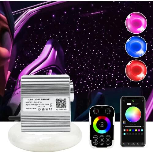 Fiber Optic Light 10W RGBW Twinkle Bluetooth APP Control & Touch RF Control Car Starry LED Light Kid Room Ceiling Lighting