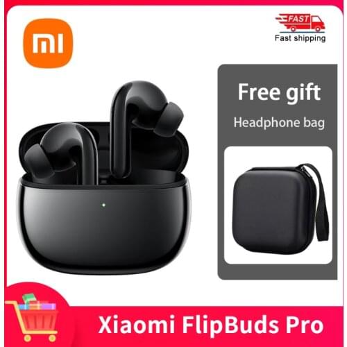 Xiaomi FlipBuds Pro Earphones TWS Bluetooth 5.2 Headset Noise Cancellation Sports Headphone with 3 Mic for iOS Android Windows