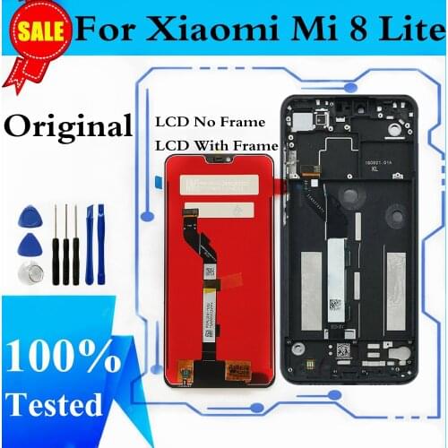 Original LCD For Xiaomi Mi 8 Lite LCD Display Touch Screen Digitizer Assembly With Frame For Xiaomi Mi8 Lite Display Replacement
