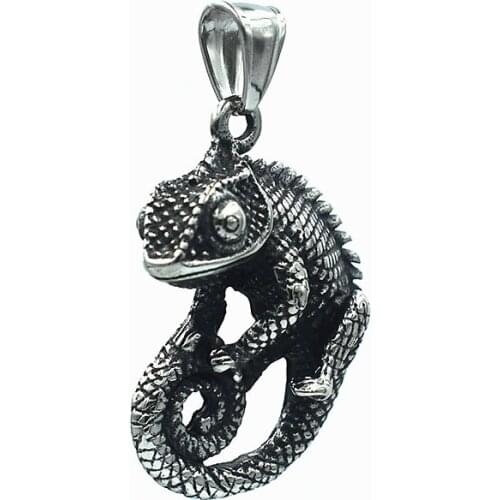 Stainless Steel Lizard shape Pendant Necklace Pendant For DIY Key Chain/Bag Belt Trinkets Manual Jewelry Accessories Wholesale