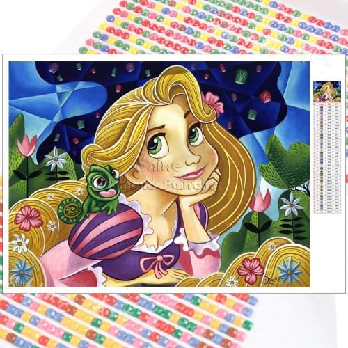 Full Square 5D DIY Diamond Painting Disney Princess Lepez Cartoon Handmade Mosaic Set Embroidery Cross Stitch Home Decor Gift