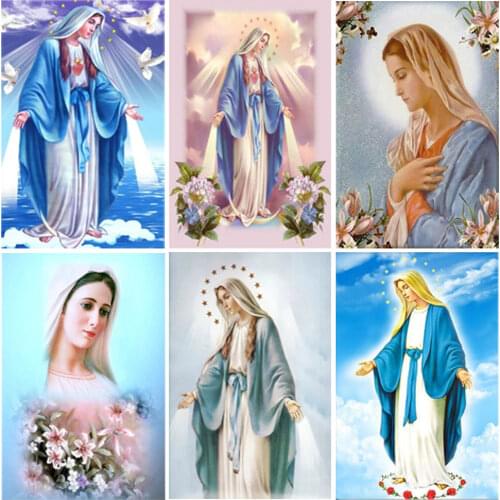 Customize 5D Full Diamond Poster Religion Religious Figure Printings Painting DIY Dimond Mosaic Embroidery Cross Stitch Art Kits