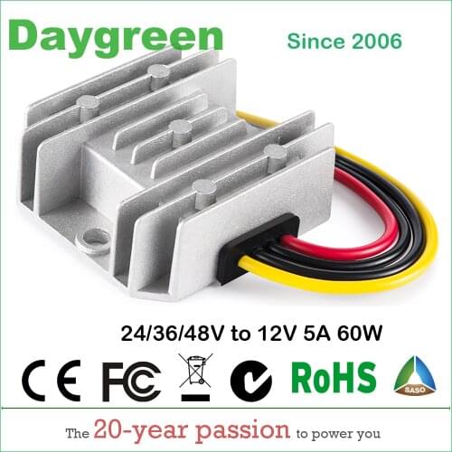 11.11 48VDC to 12VDC 5A 10A 20A 30A 40A 50A 60A Golf Cart Voltage Reducer DC DC Step Down Converter CE Certificated