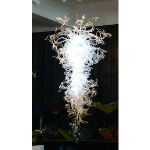 Wedding Decorations Clear Glass Romantic Art Lighting Blown Technique Glass Long Chandelier Light